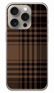 チェック ブラウン×ブラック （クリア） / for iPhone 15 Pro ケース iphone15 本体 保護 iphone ケース iphone15 ハードケース iphone1