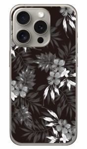 リゾートフラワー ブラック （クリア） / for iPhone 15 Pro ケース iphone15 本体 保護 iphone ケース iphone15 ハードケース iphone15 