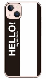Hello my name is ブラック （クリア） / for iPhone 13/Apple SECOND SKIN ハードケース アップル iphone13 ケース iphone13 カバー ア