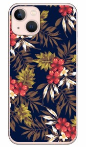 リゾートフラワー ネイビー （クリア） / for iPhone 13/Apple SECOND SKIN ハードケース アップル iphone13 ケース iphone13 カバー ア