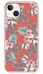 リゾートフラワー サーモンピンク （クリア） / for iPhone14/Apple SECOND SKIN ハードケース iphone14 ケース iphone14 カバー アイフ