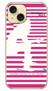 池田ハル 「アナザーガール・ストライプ2・カーマインレッド」 （クリア） / for iphone 15 ケース iphone15 本体 保護 iphone ケース ip
