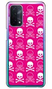 スカル ピンク×ホワイト （クリア） / for OPPO A54 5G OPG02/au SECOND SKIN oppo a54 5g opg02 ケース opg02 ケース opg02 カバー オ