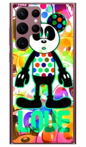 Code；C 「LOVE PANDA」 アクアマリン （クリア） / for Galaxy S22 Ultra SCG14/au SECOND SKIN スマホケース sc-52c ケース sc-52c カ