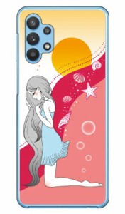 Wavelet （クリア） design by いせきあい / for Galaxy A32 5G SCG08/au Coverfull ハードケース ギャラクシー a32 ケース ギャラクシー