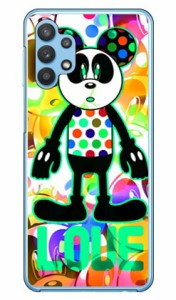 Code；C 「LOVE PANDA」 アクアマリン （クリア） / for Galaxy A32 5G SCG08/au SECOND SKIN ハードケース ギャラクシー a32 ケース ギ