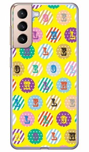 ハロードット イエロー （クリア） / for Galaxy S21 5G SCG09/au Coverfull ハードケース galaxy s21 5g scg09 sc-51b ケース scg09 sc-