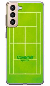 テニスコート グリーン（クリア） / for Galaxy S21 5G SCG09/au Coverfull ハードケース galaxy s21 5g scg09 sc-51b ケース scg09 sc-5