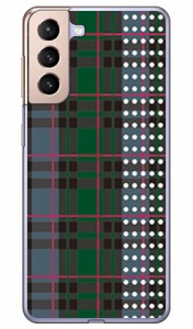 ブラックウォッチドット レッド （クリア） / for Galaxy S21 5G SCG09/au SECOND SKIN ハードケース galaxy s21 5g scg09 sc-51b ケース