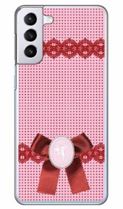 ドット×カメオ ピンク （クリア） / for Galaxy S21+ 5G SCG10/au Coverfull galaxy s21 plus 5g ケース カバー ギャラクシー s21 プラ