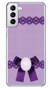 ドット×カメオ パープル （クリア） / for Galaxy S21+ 5G SCG10/au Coverfull galaxy s21 plus 5g ケース カバー ギャラクシー s21 プ