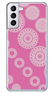 サークルレース ピンク （クリア） / for Galaxy S21+ 5G SCG10/au Coverfull galaxy s21 plus 5g ケース カバー ギャラクシー s21 プラ