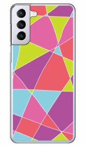 ステンドグラス パープル （クリア） / for Galaxy S21+ 5G SCG10/au Coverfull galaxy s21 plus 5g ケース カバー ギャラクシー s21 プ