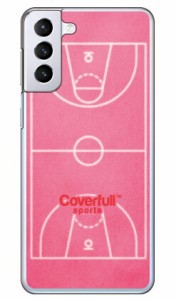 バスケットコート ピンク（クリア） / for Galaxy S21+ 5G SCG10/au Coverfull galaxy s21 plus 5g ケース カバー ギャラクシー s21 プラ