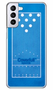 ボウリングレーンブルー （クリア） / for Galaxy S21+ 5G SCG10/au Coverfull galaxy s21 plus 5g ケース カバー ギャラクシー s21 プラ