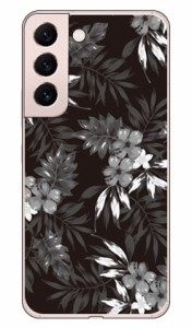 リゾートフラワー ブラック （クリア） / for Galaxy S22 SCG13/au SECOND SKIN ハードケース galaxy s22 ケース カバー ギャラクシーS22