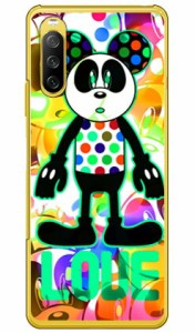 Code；C 「LOVE PANDA」 アクアマリン （クリア） / for Xperia 10 III SOG04/au SECOND SKIN スマホケース ハードケース xperia 10 iii 