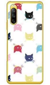 SINDEE 「Cat-World （ホワイト）」 （クリア） / for Xperia 10 III SOG04/au SECOND SKIN スマホケース ハードケース xperia 10 iii ケ