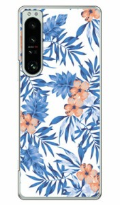 リゾートフラワー ホワイト （クリア） / for Xperia 1 IV SOG06/au SECOND SKIN xperia 1 IV ケース xperia 1 IV カバー 1 IV ケース 1 