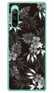 リゾートフラワー ブラック （クリア） / for Xperia 10 IV SOG07/au SECOND SKIN スマホケース xperia 10 IV ケース カバー 10 IV ケー