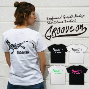 Groove On Tシャツ レディース 半袖 ティーシャツ Tee グルーブオン M L 黒 ブラック 白 ホワイト プリント ワーク ルード系 ブランド 人の通販はau Pay マーケット Our World Law 商品ロットナンバー