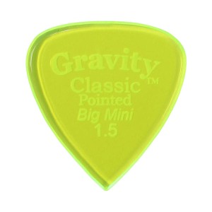 GRAVITY GUITAR PICKS ピック クラシック・ポインテッド・ビッグミニ ［1.5mm, Fluorescent Green］ 高級