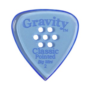 GRAVITY GUITAR PICKS ピック クラシック・ポインテッド・ビッグミニ マルチホール ［2.0 mm with Multi-Hole, Blue］ 高級