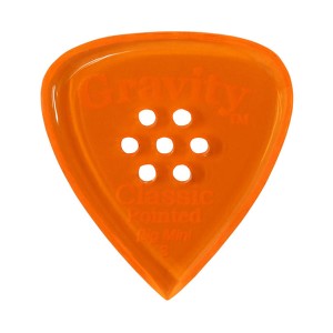 GRAVITY GUITAR PICKS ピック クラシック・ポインテッド・ビッグミニ マルチホール ［3.0 mm with Multi-Hole, Orange］ 高級