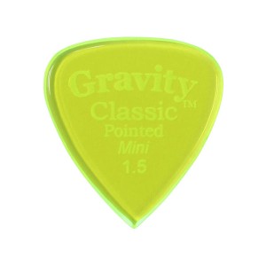GRAVITY GUITAR PICKS ピック クラシック・ポインテッド・ミニ ［1.5mm, Fluorescent Green］ 高級