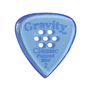 GRAVITY GUITAR PICKS ピック クラシック・ポインテッド・ミニ マルチホール ［2.0 mm with Multi-Hole, Blue］ 高級