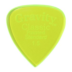 GRAVITY GUITAR PICKS ピック クラシック・ポインテッド・スタンダード ［1.5mm, Fluorescent Green］ 高級