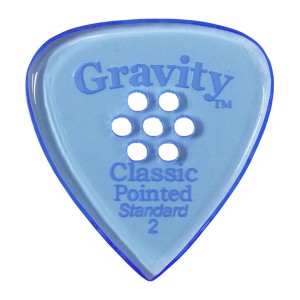 GRAVITY GUITAR PICKS ピック クラシック・ポインテッド・スタンダード　マルチホール ［2.0 mm with Multi-Hole, Blue］ 高級
