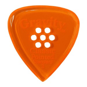 GRAVITY GUITAR PICKS ピック クラシック・ポインテッド・スタンダード　マルチホール ［3.0 mm with Multi-Hole, Orange］ 高級