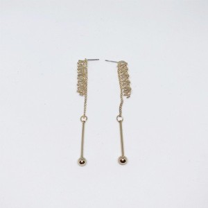 ライン ピアス ロング ボール イヤリング 揺れる ゴールド Earrings Long レディース