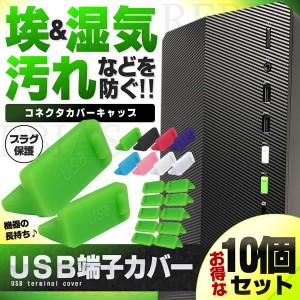 USB端子カバー 10個セット コネクタ カバー キャップ USB パソコン 保護キャップ ホコリ防止 PC