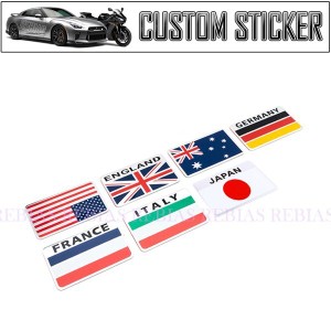 国旗 ステッカー フラッグ エンブレム ヨーロッパ アメリカ 日本 JAPAN カスタム sticker