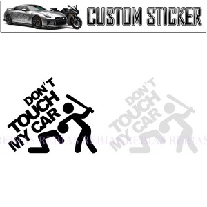 防犯 ステッカー DON'T TOUCH MY CAR ドンタッチマイカー いたずら防止 狂暴 カスタム シール リアガラス sticker 外装