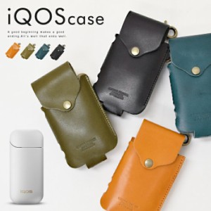 送料無料 栃木レザー(ジーンズ)アイコスケースフック付き【iQOS シガレットケース 収納ケース 電子タバコ たばこ 】