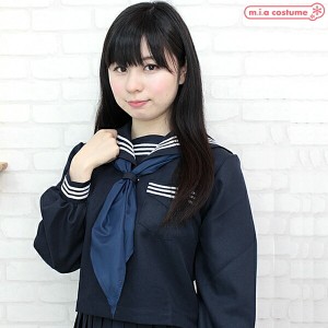 1210C●【送料無料・即納】 スクールスカーフ単品 色：紺 サイズ：フリー リボン タイ 学生服 制服 人気 TeensEver セーラースカーフ ワ