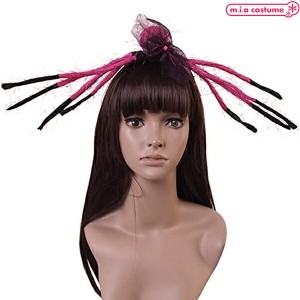 1302D▼【送料無料・即納】 B品 カチューシャ 蜘蛛 ヘアアクセサリー 小物 スパイダー ピンク 黒 ブラック ハロウィン仮装 コスプレ お手