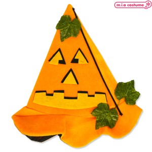 1266A■【送料無料・即納】B品 ハロウィンかぼちゃ帽子 キッズサイズ 54cm前後 子供 女性 パンプキン 魔女帽子 とんがり帽子 仮装 コスプ