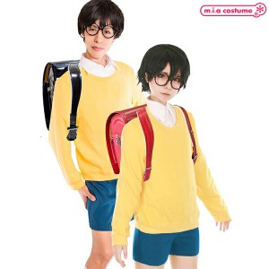 1105A★ML4L【送料無料・即納】 B品 ニコニコ小学生 野比のび太 サイズ:M/L/4L男性用L相当 男装用 成人男性用 コスプレ costume861 UNXA