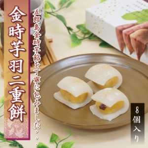 金時芋羽二重餅 8個入り 北陸 福井 銘菓 餅 和菓子 スイーツ お菓子 ギフト 贈り物 お土産 お供え お歳暮 お中元 敬老の日 内祝い 送料無