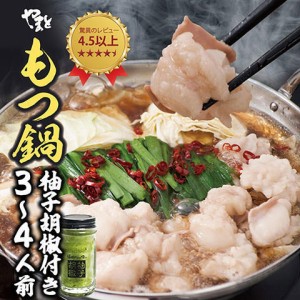 【柚子胡椒付き】和牛もつ鍋 コプチャン460ｇ 3〜4人前　Lセット お祝い【ギフト】【肉の日！ポイント還元実施中！２と９付く日は6%還元