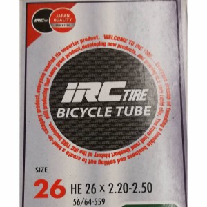 自転車 チューブ IRC TUBE 26×2.20-2.50 26インチ 英式 米式 ビーチクルーザー MTB