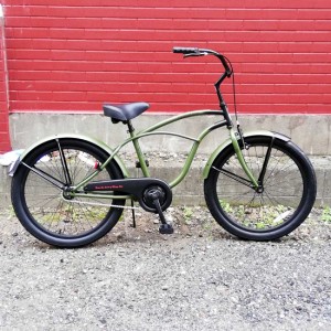 自転車 RAINBOW PCH101 24CRUISER ZERO(カーキ×ブラック) レインボー ビーチクルーザー 24インチ おしゃれ 通勤 通学 メンズ レディース
