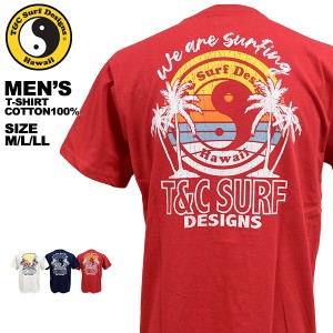 ティーアンドシーサーフデザイン t&c surf designs タウン&カントリー Tシャツ メンズ レディース 半袖 綿100％ ネイビー ホワイト レッ