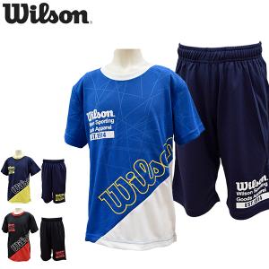 ウイルソン wilson キッズ ジュニア Tシャツ ハーフパンツ 上下セット 爆安 おすすめ 2枚組 WX6006