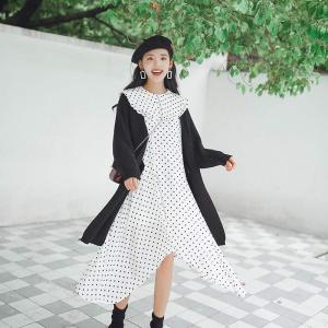 ドット ロング ワンピース ホワイトの通販｜au PAY マーケット