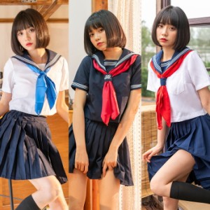 ハロウィン ハロウィーン 制服 コスプレ セーラー服 セーラー 制服 長袖 リボンタイ 衣装 フルセット 仮装 衣装 コスチューム こすぷれ 